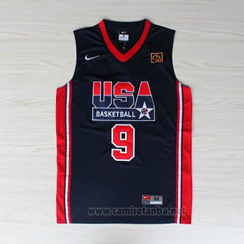 Camiseta USA 1992 Michael Jordan #9 Negro
